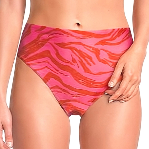 NWT ViX by Paula Hermanny Pink Multi Diani Bela Swimsuit Bikini Bottom Size S - Picture 6 of 6